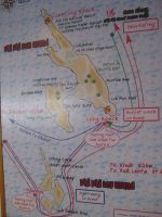 Lautalla oleva kartta Phi Phi saaresta !